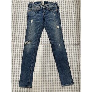 True Religion Women's Stella Blue Jeans Size 28 Made In U.S.A. True Religion